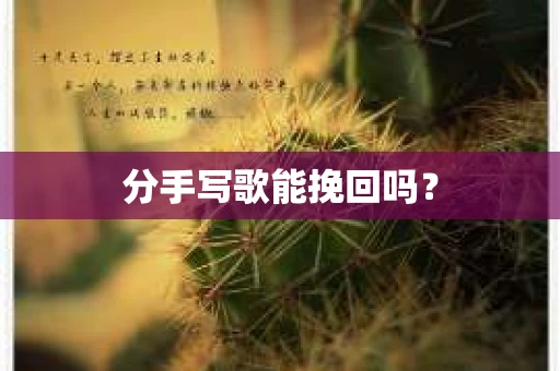 分手写歌能挽回吗？