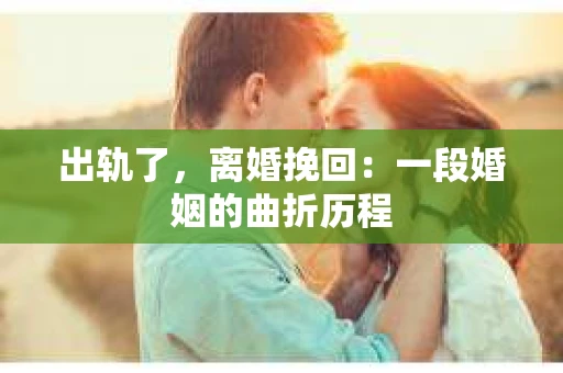 出轨了，离婚挽回：一段婚姻的曲折历程