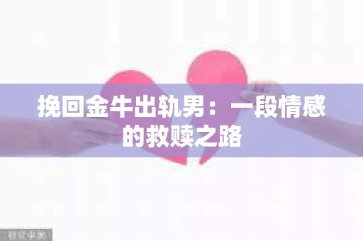 挽回金牛出轨男：一段情感的救赎之路