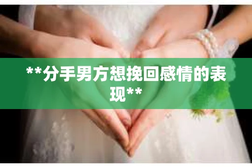 **分手男方想挽回感情的表现**