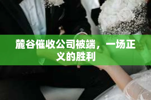 麓谷催收公司被端，一场正义的胜利