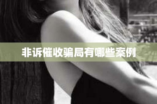 非诉催收骗局有哪些案例