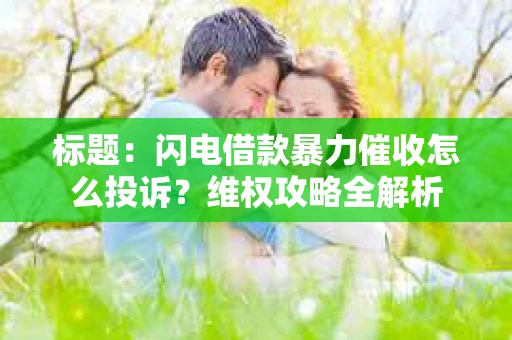 标题：闪电借款暴力催收怎么投诉？维权攻略全解析