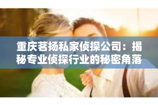 重庆茗扬私家侦探公司：揭秘专业侦探行业的秘密角落