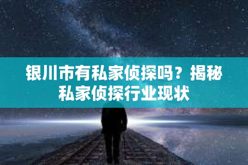 银川市有私家侦探吗？揭秘私家侦探行业现状