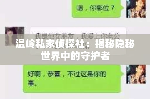 温岭私家侦探社：揭秘隐秘世界中的守护者