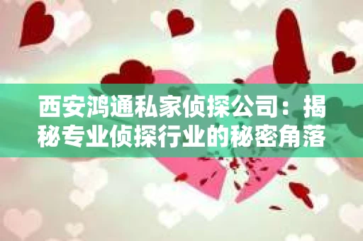 西安鸿通私家侦探公司：揭秘专业侦探行业的秘密角落